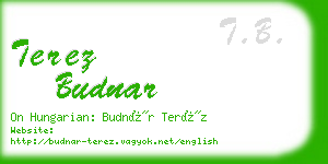 terez budnar business card